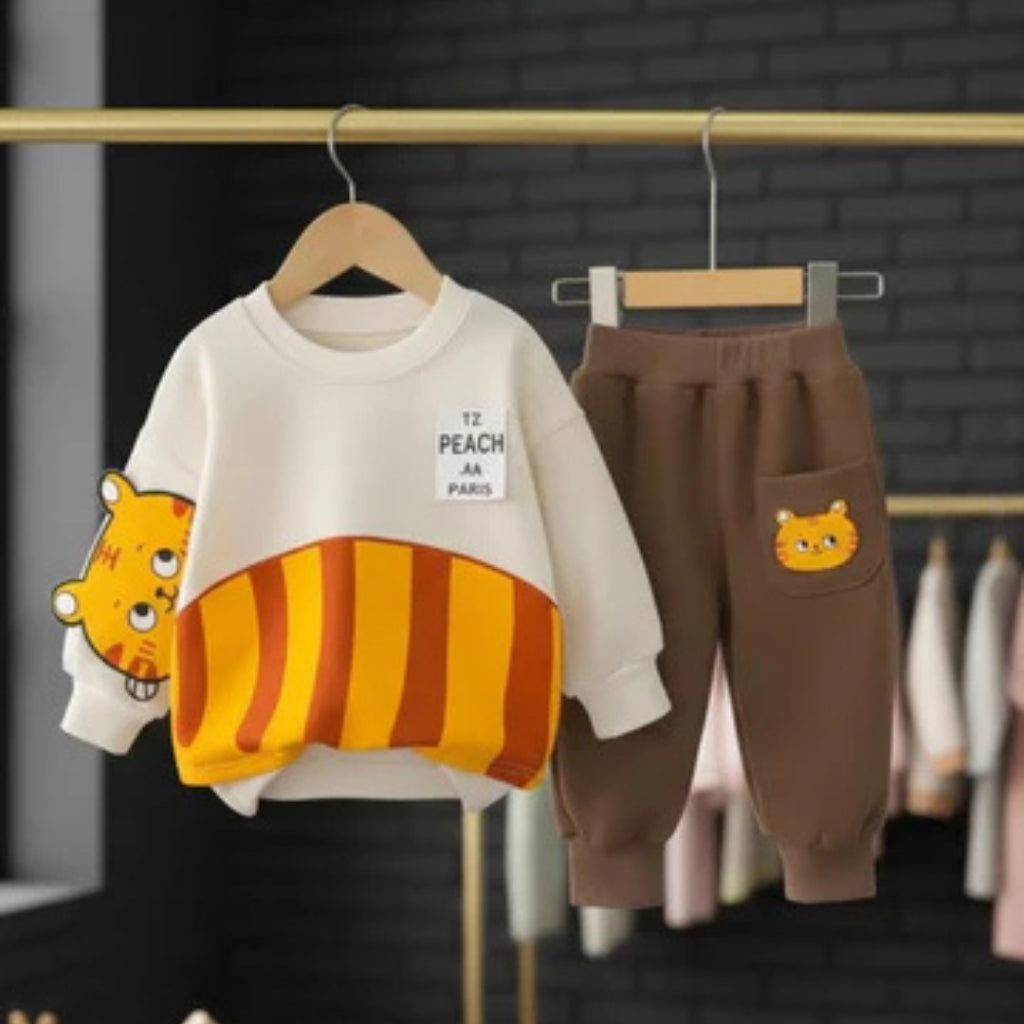 Yellow Cat Kids Winter Panel Tracksuit