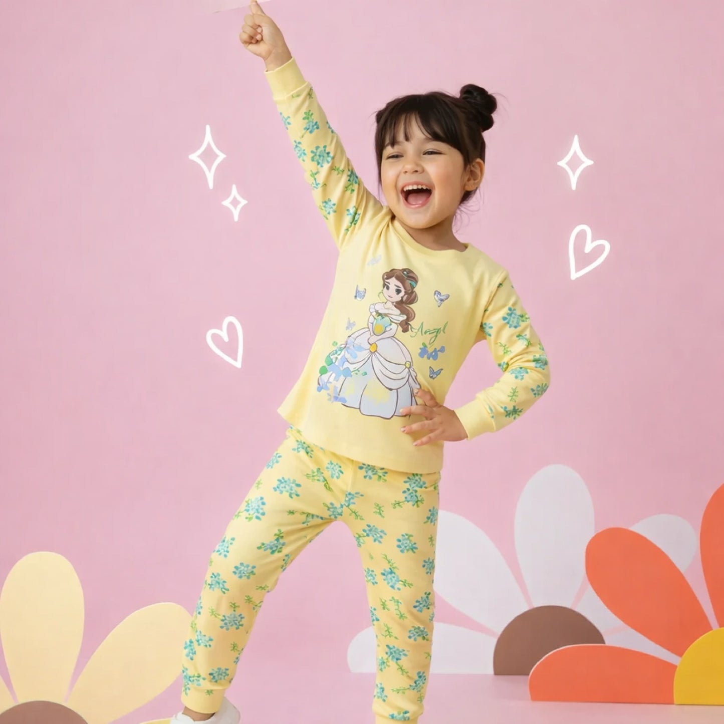 Disney Princess Belle Graphic T-Shirt & Pants Set for Kids