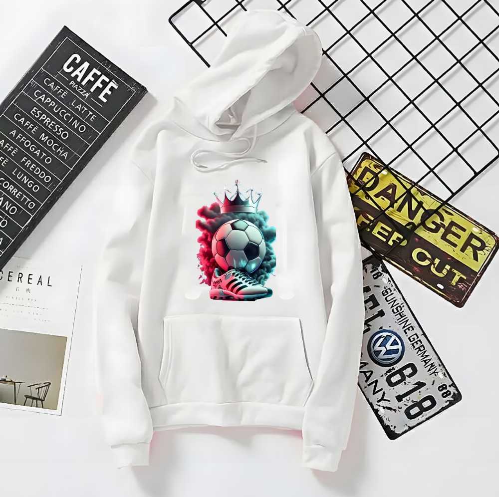 Hoodie For Men & Boys FootBall Printed Kangaroo Hoodie Pocket Drawstring Pullovers Clothing Long Sleeves Export Quality Winter Wear