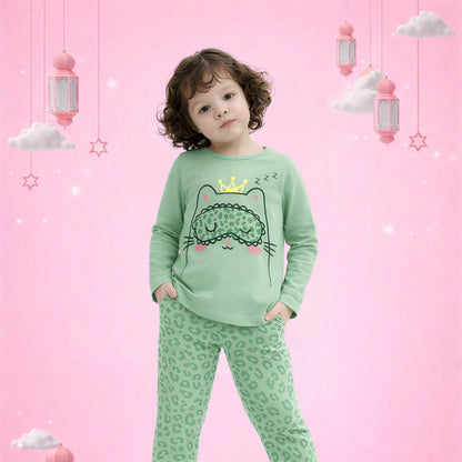 Adorable Green Kids Nightwear Set