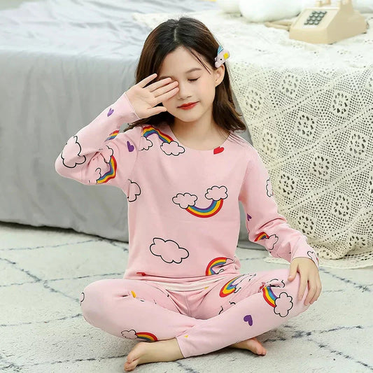 Pink Rainbow Kids Nightsuit