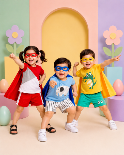 Toddler Superhero T-Shirt & Shorts Set (Pack of 3)