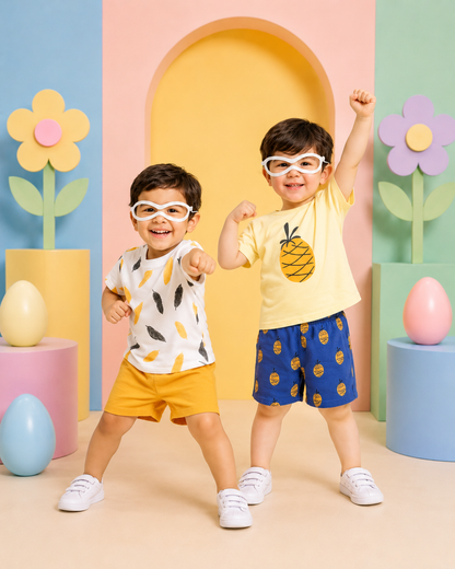 Toddler Boys Pineapple Print Outfit Set (Pack of 2)