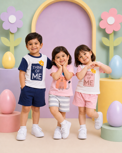 Toddler Cotton T-Shirt & Shorts Set (Pack Of 3)