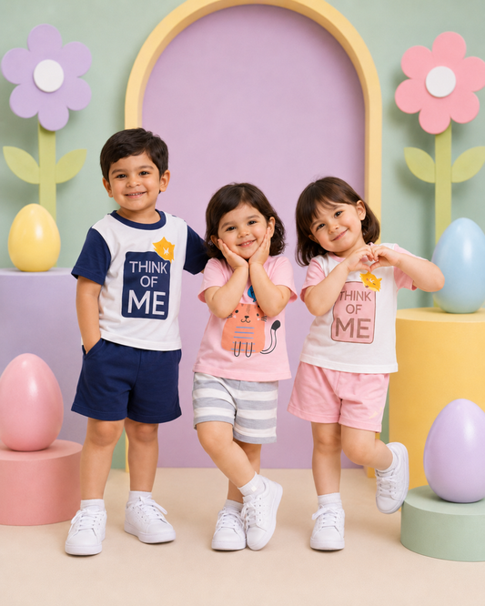 Toddler Cotton T-Shirt & Shorts Set (Pack Of 3)