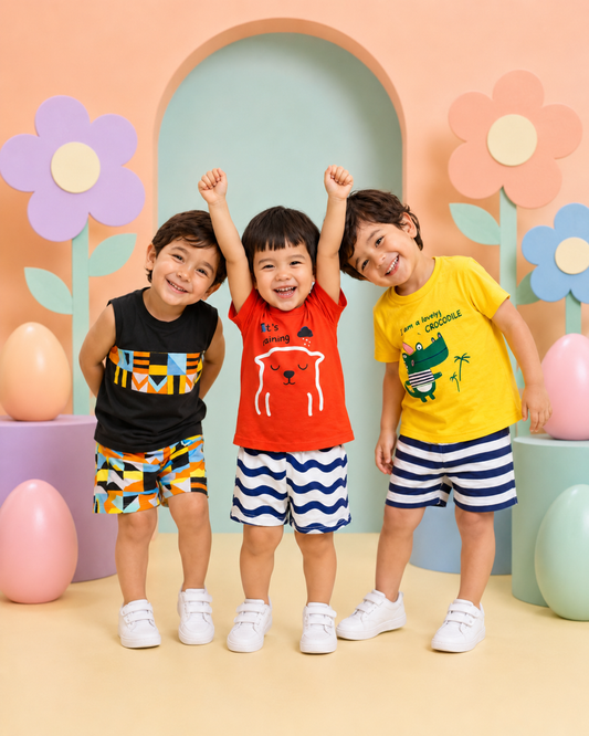 Toddler Cartoon T-Shirt & Shorts Set