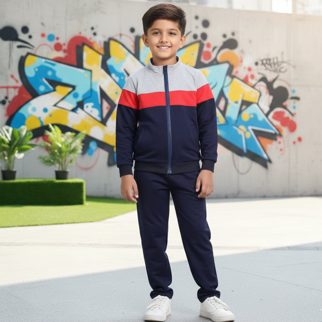 KIDS WINTER PANEL TRACKSUIT ( ARTICLE 04 )