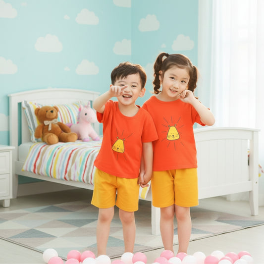 Boys & girls new summer shorts sleeve suit