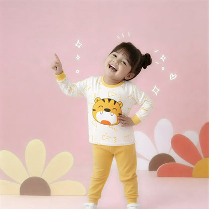 White T-Shirt & Yellow Pants for Girls