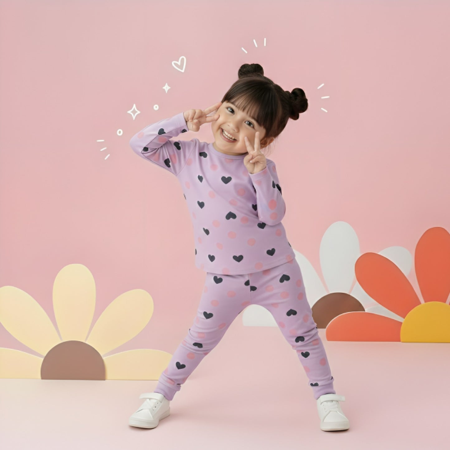 Purple T-Shirt & Pants for Girls