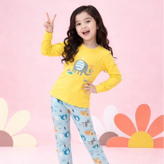 Full Sleeve Printed T-Shirt & Pajama