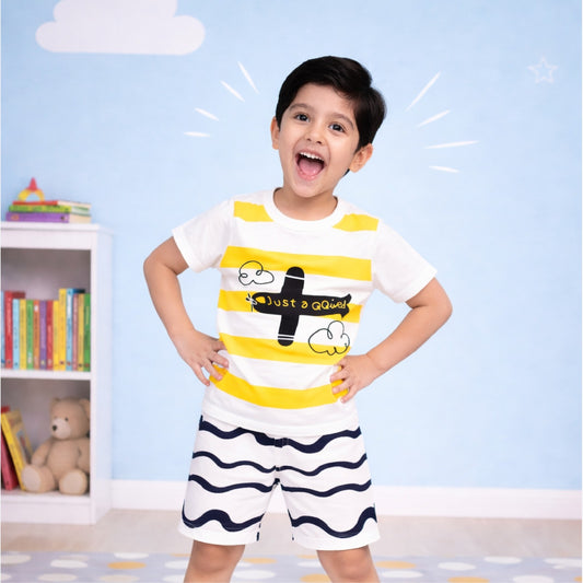 Kids Cotton T-Shirt & Shorts Set