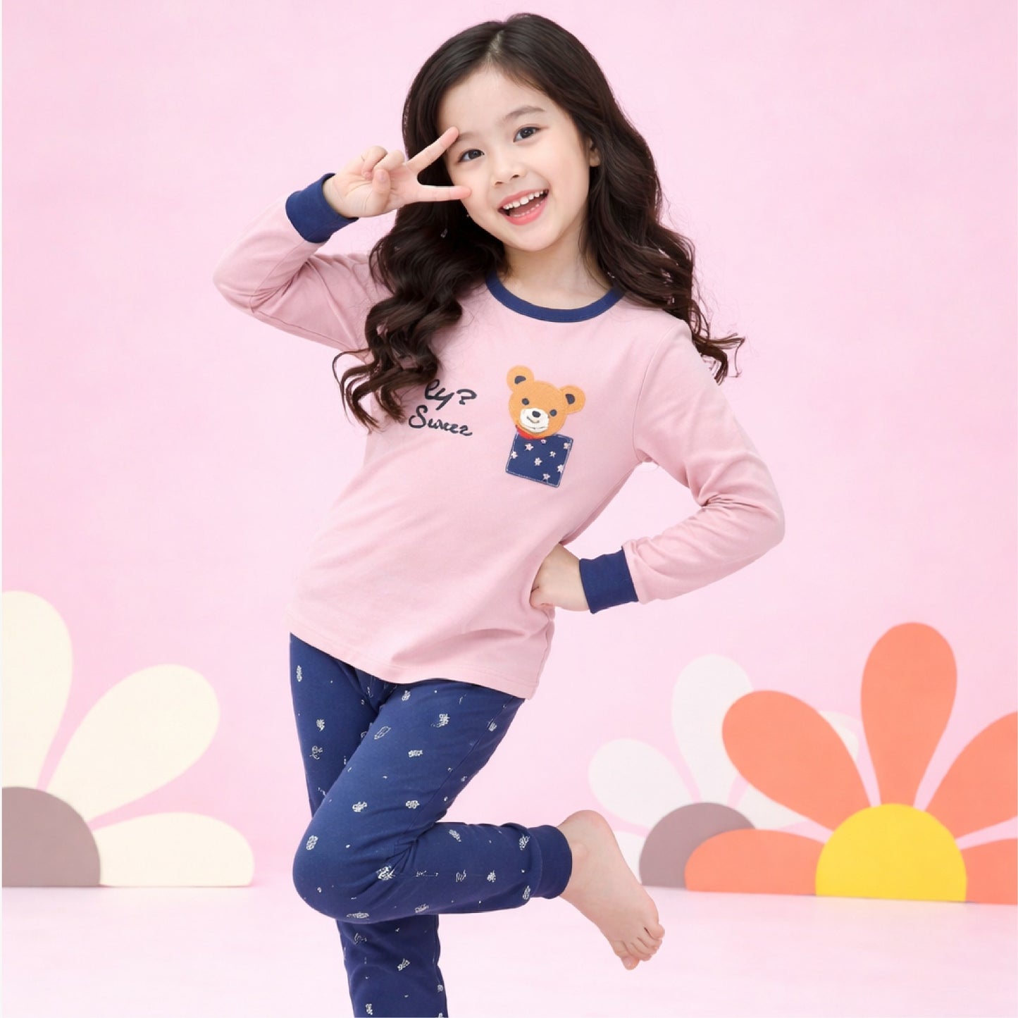 Girls Full Sleeve Cotton Night Suit