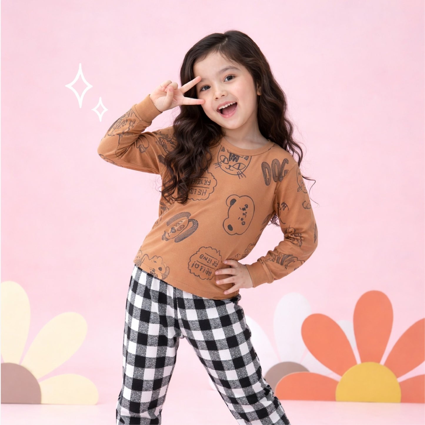 Girls Full Sleeve Cotton Night Suit