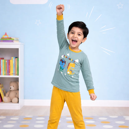 Kids Dinosaur Print Pajama Set