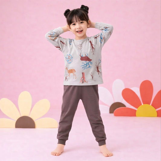 Long Sleeve Top & Soft Pants Comfortable Nightwear