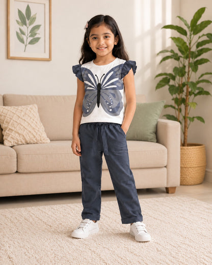 Grey Butterfly Co-Ord Set