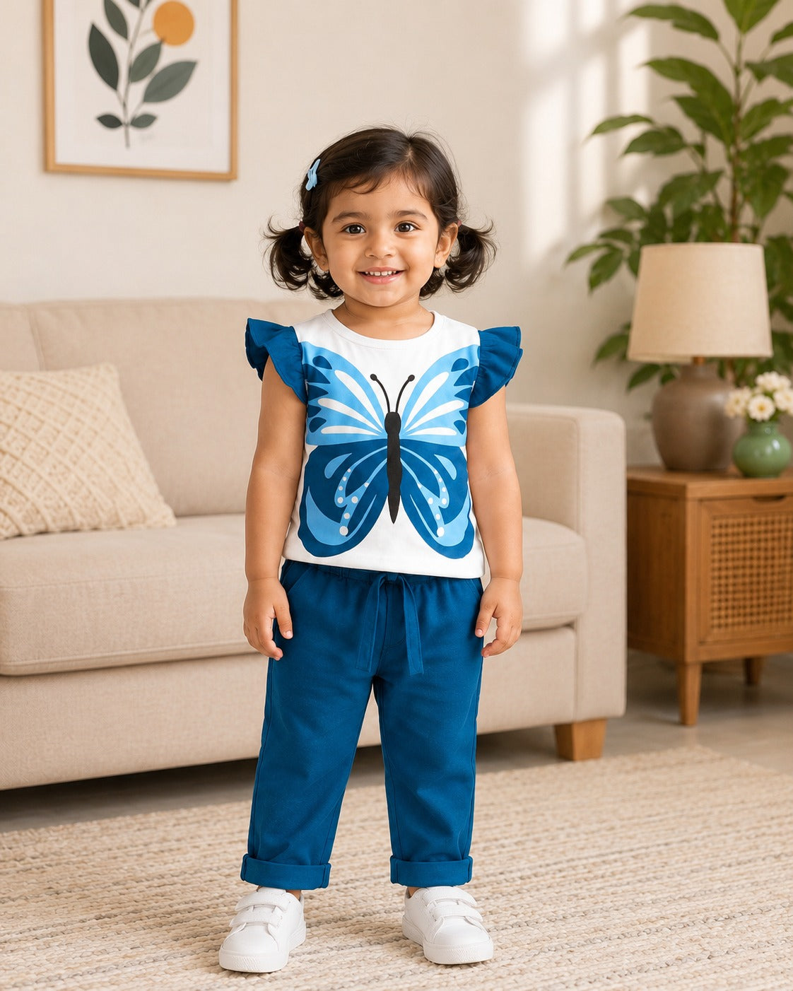 Blue Butterfly Co-Ord Set