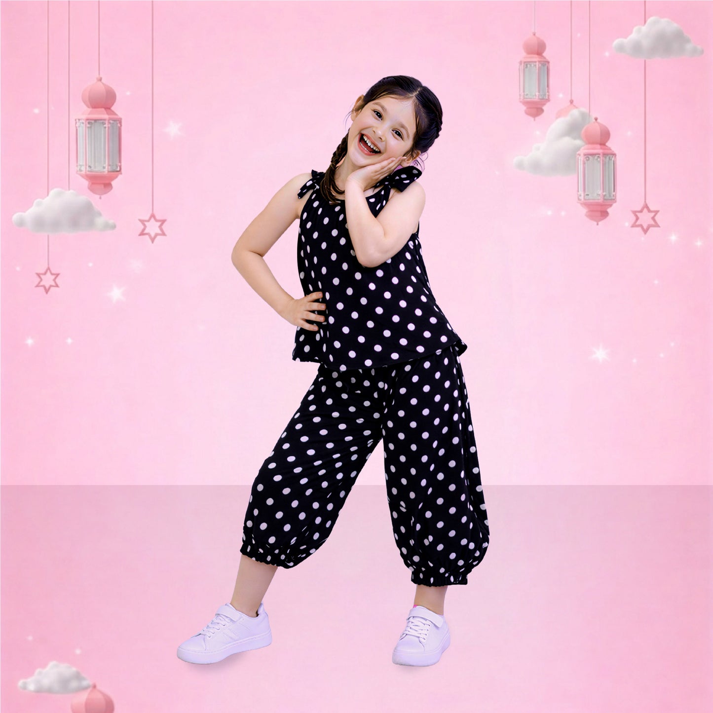 Midnight Polka Pop CoOrd Set