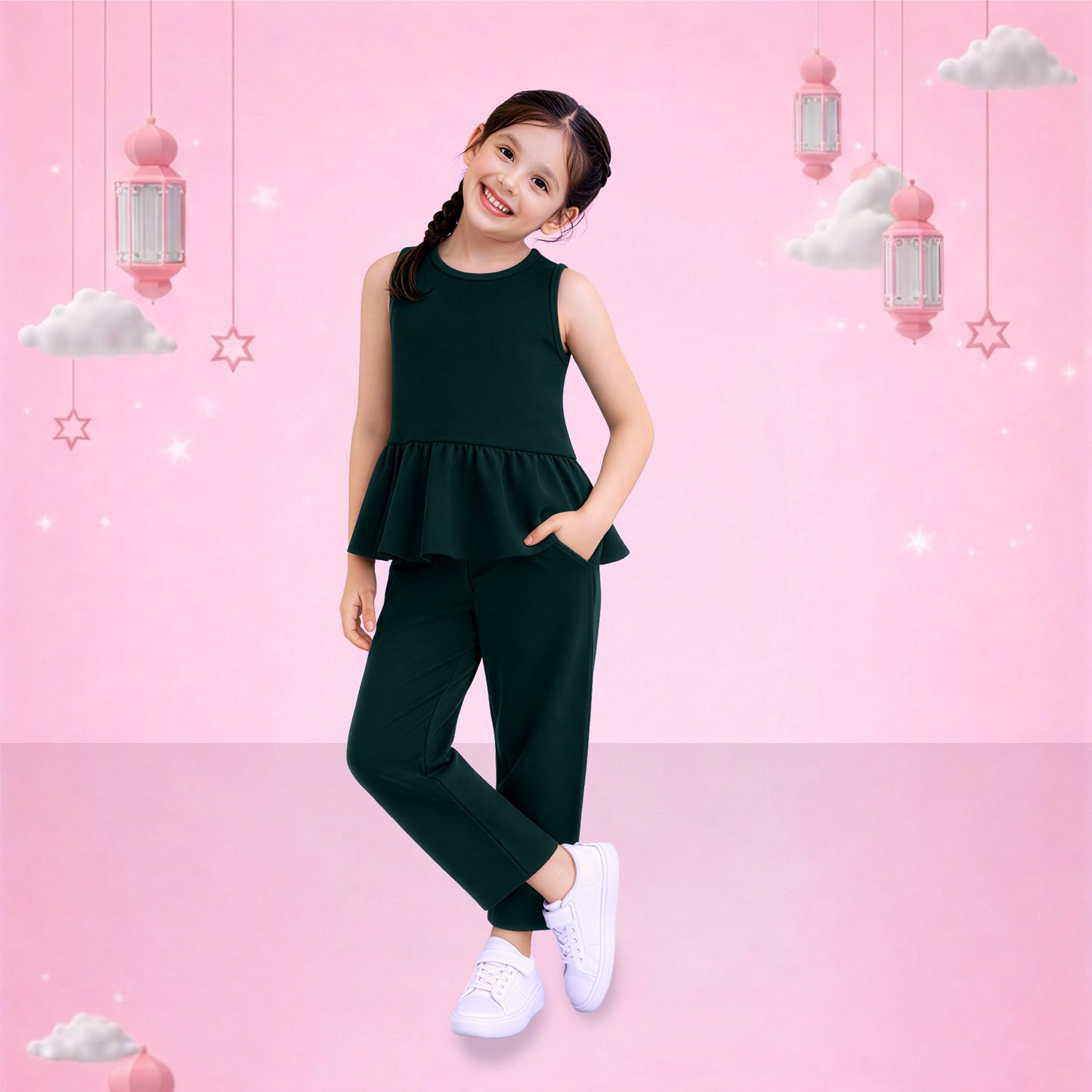 Emerald Grace Peplum CoOrd Set