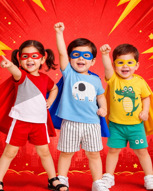 Toddler Superhero T-Shirt & Shorts Set (Pack of 3)