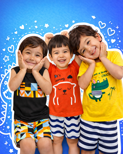 Toddler Cartoon T-Shirt & Shorts Set