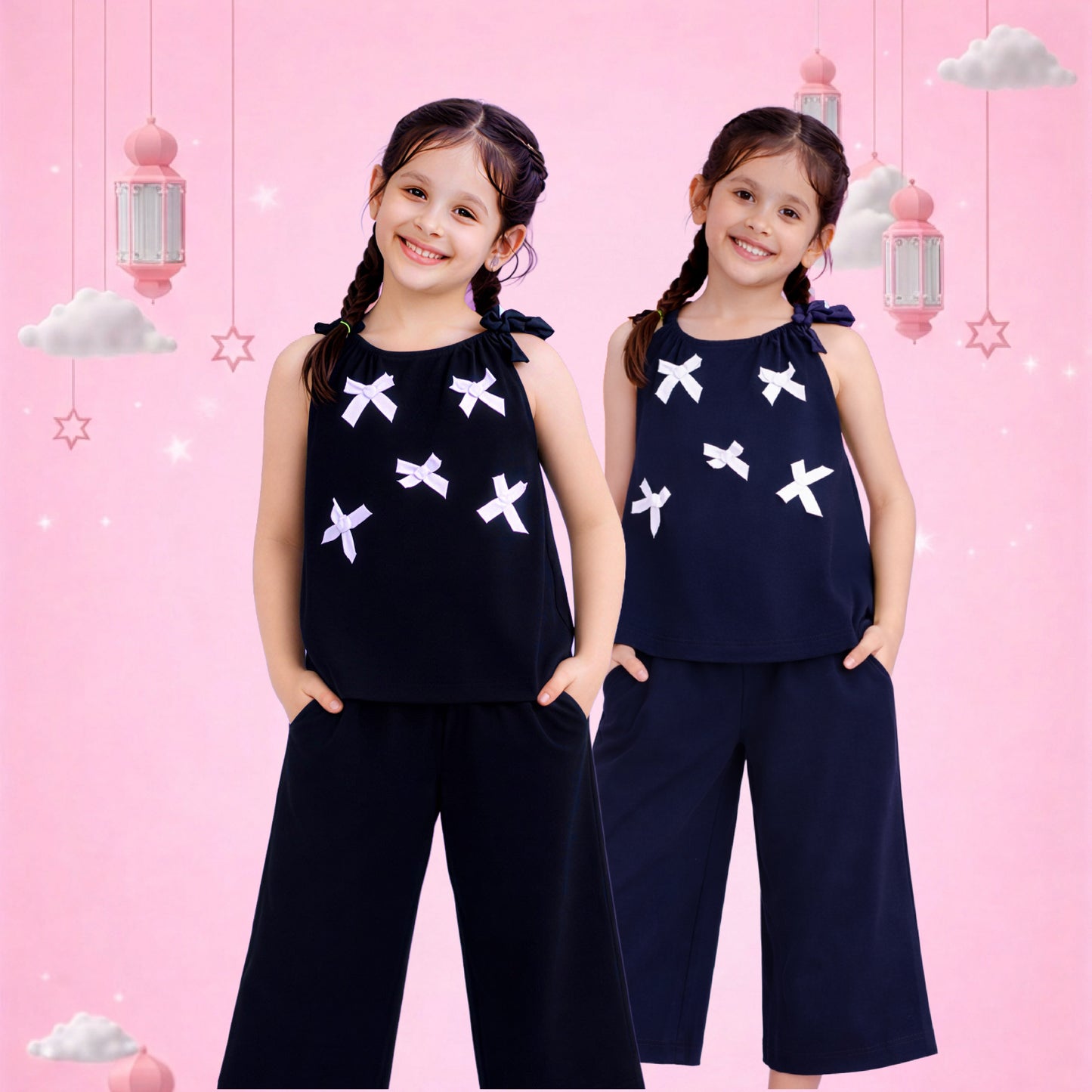 Midnight Bow Co-Ord Set