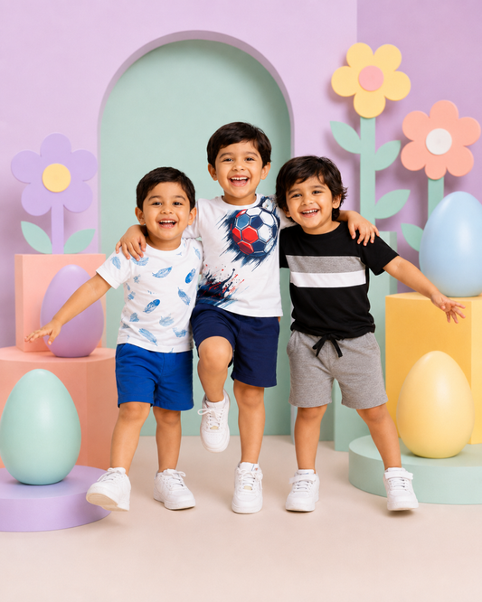 Boys Cotton T-Shirt & Shorts Set