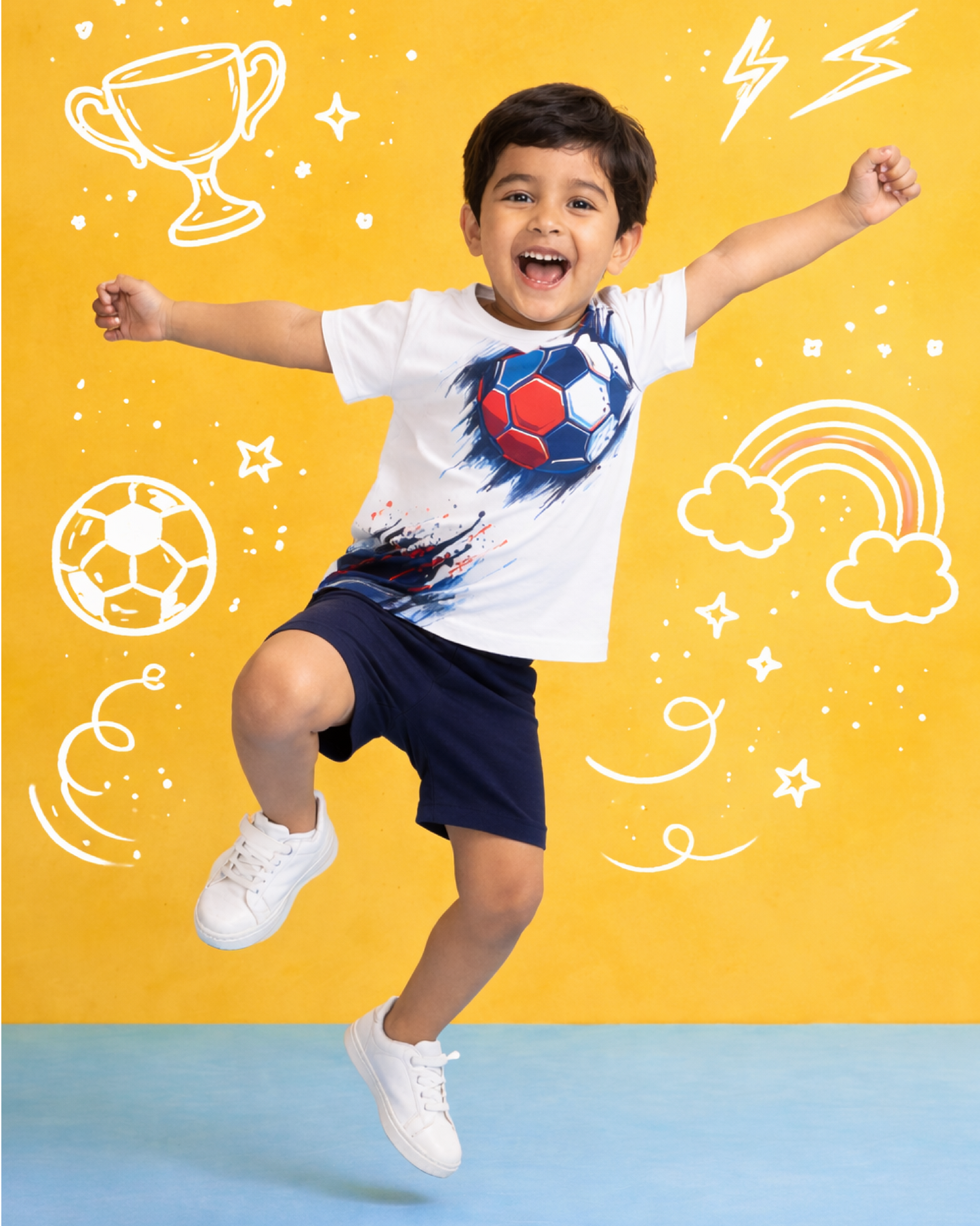 Toddler Boys Cotton T-Shirt & Shorts Set