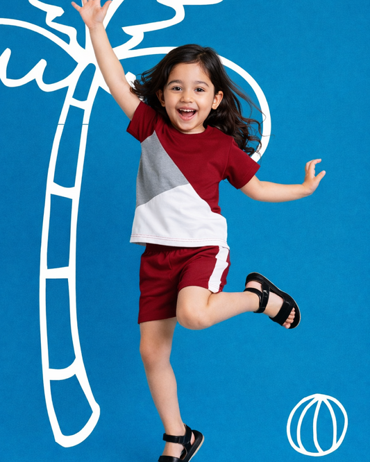 Toddler Girls Cotton T-Shirt & Shorts Set