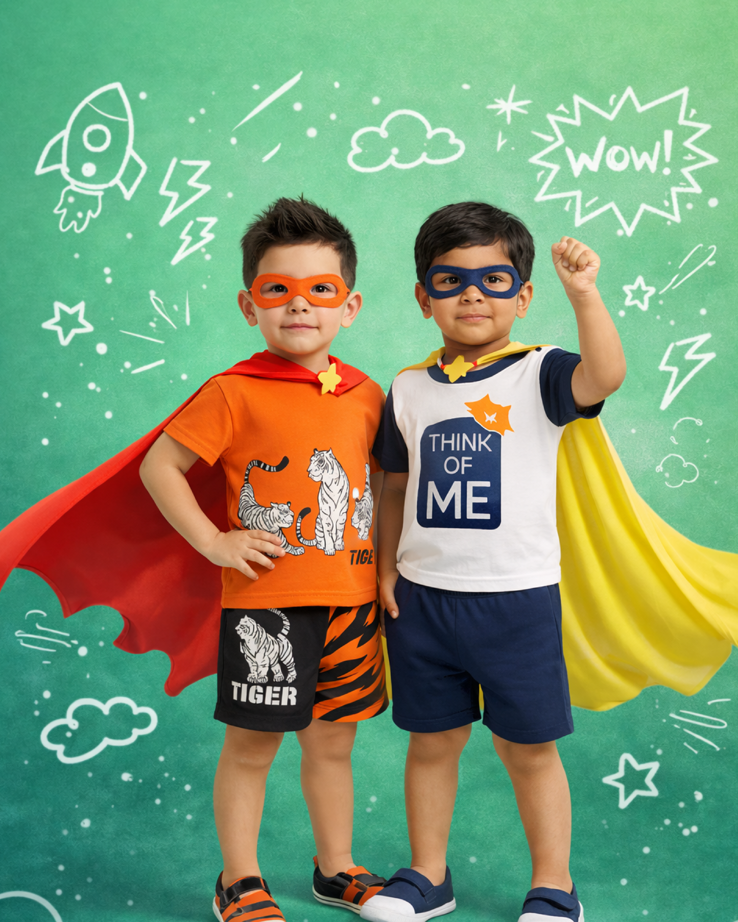 Toddler Boys Superhero Outfit Set (Pack of 2)