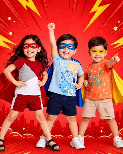 Cape Style Kids T-Shirt & Shorts (Pack of 3)