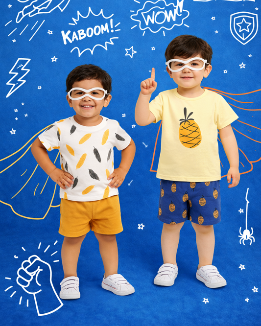 Toddler Boys Pineapple Print Outfit Set (Pack of 2)